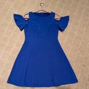White House Black Market Royal Blue Cold Shoulder Dress NWT